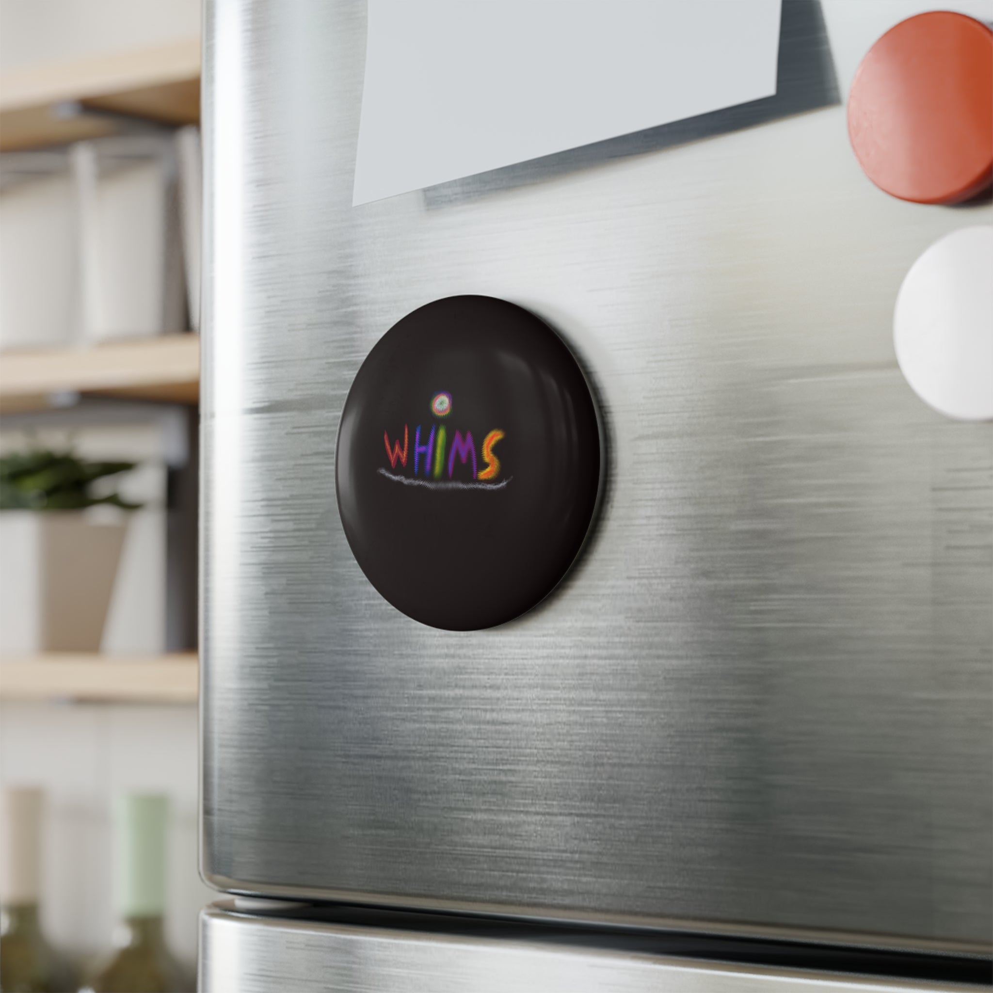 Whims Button Magnet, Round (1 & 10 pcs)